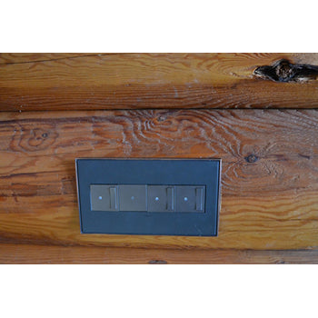 Pass And Seymour Oil Rubbed Bronze With Border 4-Gang Wall Plate (AWC4GOB4)
