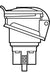 Pass And Seymour Panel Socket-Inclined 230V/16A 2P And Ethernet (52022)