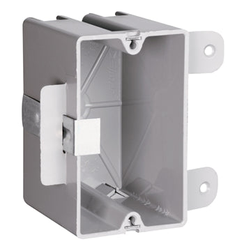 Pass And Seymour Plastic Box 1-Gang 18 Cubic Inch With Quick/Click Offset Bracket Gray (S118B50)