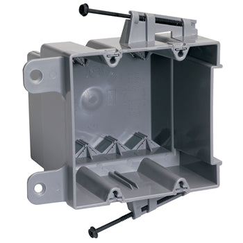 Pass And Seymour Plastic Box 2-Gang 35 Cubic Inch With Quick/Click Captive Screw (S235RACS)
