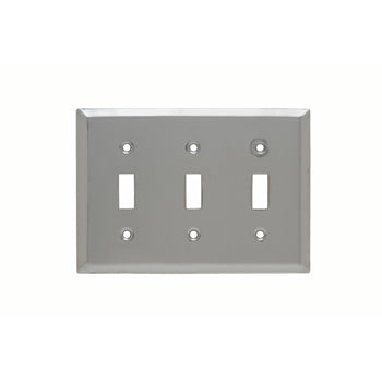 Pass And Seymour Plate 3-Gang Toggle Chrome (SB3CH)
