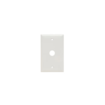 Pass And Seymour Plate Plastic 1-Gang 5/8 Inch Diameter White (SP60W)