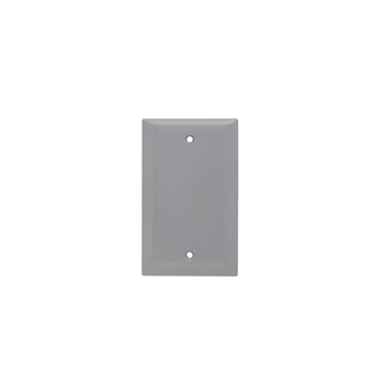 Pass And Seymour Plate Plastic 1-Gang Blank Without Line Gray (SP13GRY)