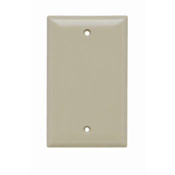 Pass And Seymour Plate Plastic 1-Gang Blank Without Line Ivory (SP13I)