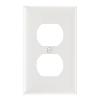 Pass And Seymour Plate Plastic 1-Gang Duplex Without Line White (SP8W)