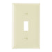 Pass And Seymour Plate Plastic 1-Gang Toggle Without Line Ivory (SP1I)
