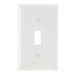 Pass And Seymour Plate Plastic 1-Gang Toggle Without Line White (SP1W)