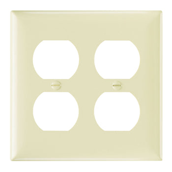 Pass And Seymour Plate Plastic 2-Gang 2 Duplex Without Line Brown (SP82)