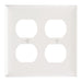 Pass And Seymour Plate Plastic 2-Gang 2 Duplex Without Line White (SP82W)