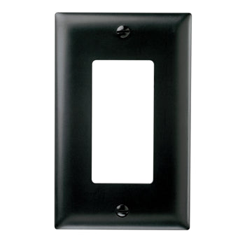Pass And Seymour Plate Plastic 2-Gang 2 SPLEX Without Line Black (SP262BK)