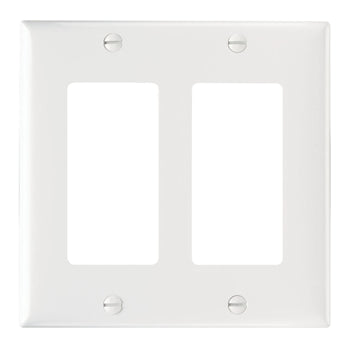 Pass And Seymour Plate Plastic 2-Gang 2 SPLEX Without Line Ivory (SP262I)