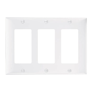 Pass And Seymour Plate Plastic 3-Gang 3 SPLEX Without Line Ivory (SP263I)