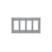 Pass And Seymour Plate Plastic 4-Gang 4 SPLEX Without Line Gray (SP264GRY)