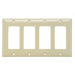 Pass And Seymour Plate Plastic 4-Gang 4 SPLEX Without Line Ivory (SP264I)