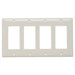 Pass And Seymour Plate Plastic 4-Gang 4 SPLEX Without Line Light Almond (SP264LA)
