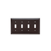 Pass And Seymour Plate Plastic 4-Gang 4 Toggle Without Line Brown (SP4)