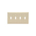 Pass And Seymour Plate Plastic 4-Gang 4 Toggle Without Line Ivory (SP4I)