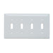 Pass And Seymour Plate Plastic 4-Gang 4 Toggle Without Line White (SP4W)