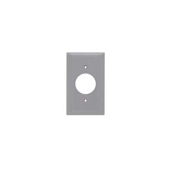 Pass And Seymour Plate Plastic 1-Gang Single Receptacle Without Line Gray (SP7GRY)