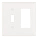 Pass And Seymour Plate Plastic 2-Gang Toggle And SPLEX Without Line White (SP126W)