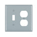 Pass And Seymour Plate Plastic 2-Gang Toggle/Duplex Without Line Gray (SP18GRY)