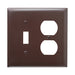 Pass And Seymour Plate Plastic 2-Gang Toggle/Duplex Without Line (SP18)