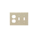 Pass And Seymour Plate Plastic 3-Gang 2 Toggle/Duplex Without Line Ivory (SP28I)