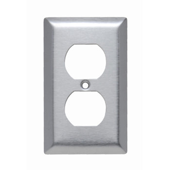 Pass And Seymour Plate SS430 1-Gang Duplex Without Line (SL8)
