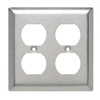 Pass And Seymour Plate SS430 2-Gang 2 Duplex Without Line (SL82)
