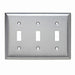 Pass And Seymour Plate SS430 3-Gang 3 Toggle Without Line (SL3)