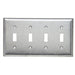 Pass And Seymour Plate SS430 4-Gang 4 Toggle Without Line (SL4)