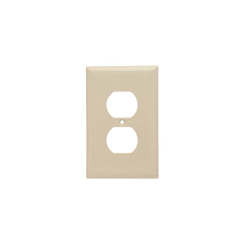 Pass And Seymour Plastic Plate Junior Jumbo 1-Gang Duplex Without Line Ivory (SPJ8I)