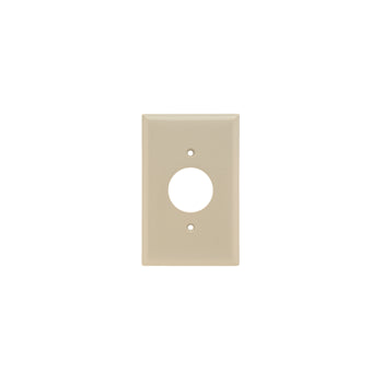 Pass And Seymour Plastic Plate Junior Jumbo 1-Gang Single Without Line Ivory (SPJ7I)