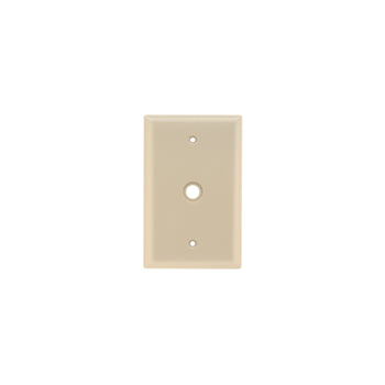 Pass And Seymour Plastic Plate Junior Jumbo 1-Gang Telephone Without Line Ivory (SPJ11I)