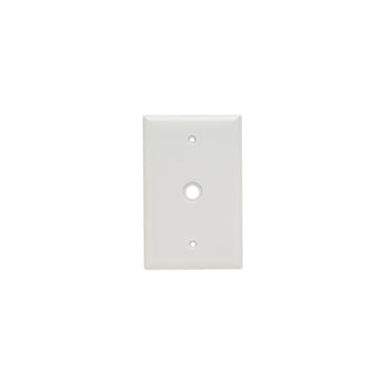 Pass And Seymour Plastic Plate Junior Jumbo 1-Gang Telephone Without Line White (SPJ11W)