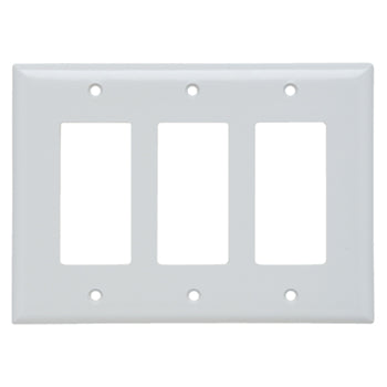 Pass And Seymour Plastic Plate Junior Jumbo 3-Gang 3 SPLEX Without Line White (SPJ263W)