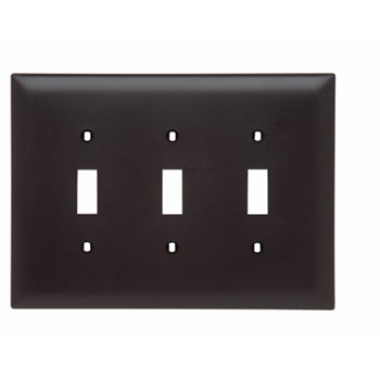 Pass And Seymour Plastic Plate Junior Jumbo 3-Gang 3 Toggle Without Line (SPJ3)