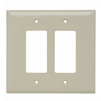 Pass And Seymour Plastic Plate Jumbo 2-Gang 2 SPLEX Without Line Ivory (SPO262I)