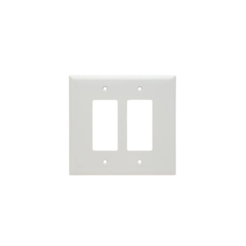 Pass And Seymour Plastic Plate Jumbo 2-Gang 2 SPLEX Without Line White (SPO262W)