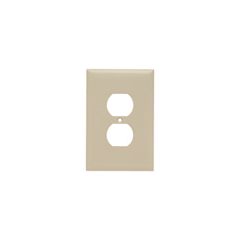 Pass And Seymour Plastic Plate Jumbo 1-Gang Duplex Without Line Ivory (SPO8I)