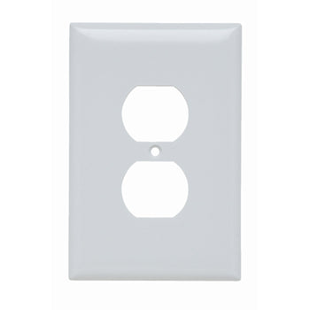 Pass And Seymour Plastic Plate Jumbo 1-Gang Duplex Without Line White (SPO8W)