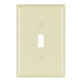 Pass And Seymour Plastic Plate Jumbo 1-Gang Toggle Without Line Ivory (SPO1I)