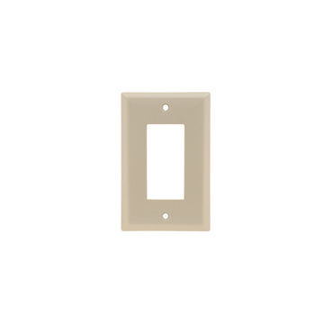 Pass And Seymour Plate Plastic Junior Jumbo 1-Gang SPLEX Without Line Ivory (SPJ26I)