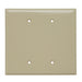 Pass And Seymour Plate Plastic Jumbo 2-Gang Blank Without Line Ivory (SPO23I)