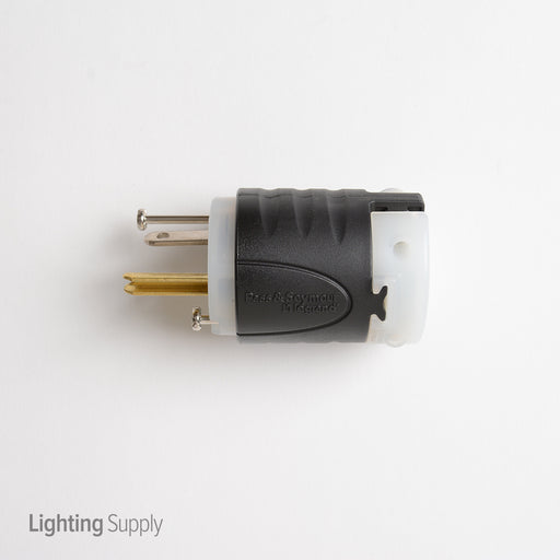 Pass And Seymour Plug Black And White 15 Amp 125V 2-Pole 3 Wire Extra Hard Use Spec Grade (PS5266X)