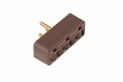 Pass And Seymour Plug In 1 To 3 Outlet Adapter Brown (697)
