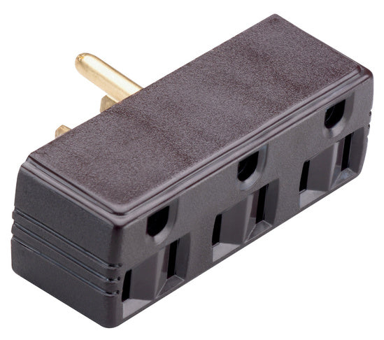 Pass And Seymour Plug In 1 To 3 Outlet Adapter Brown (697)