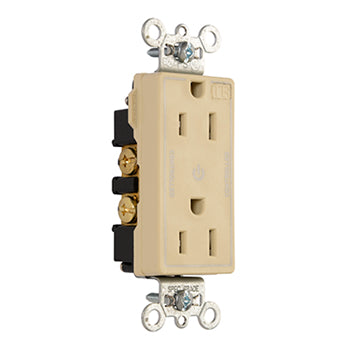 Pass And Seymour Plug Load Decorator 15A 125V Dual Control Ivory (TR26262CDI)