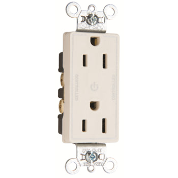 Pass And Seymour Plug Load Decorator 15A 125V Dual Control Light Almond (TR26262CDLA)