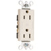 Pass And Seymour Plug Load Decorator 15A 125V Dual Control Light Almond (TR26262CDLA)